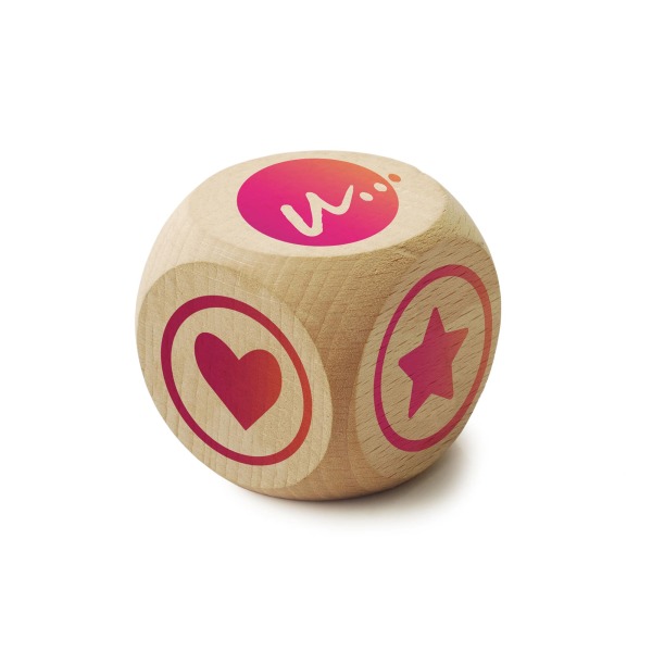 Houten dobbelsteen | 16 mm | Full colour of gravering | Dobbelstenen ...