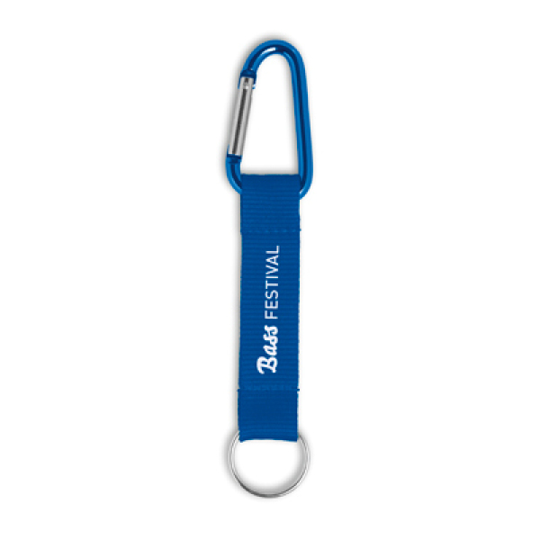 Carabiner with polyster strap